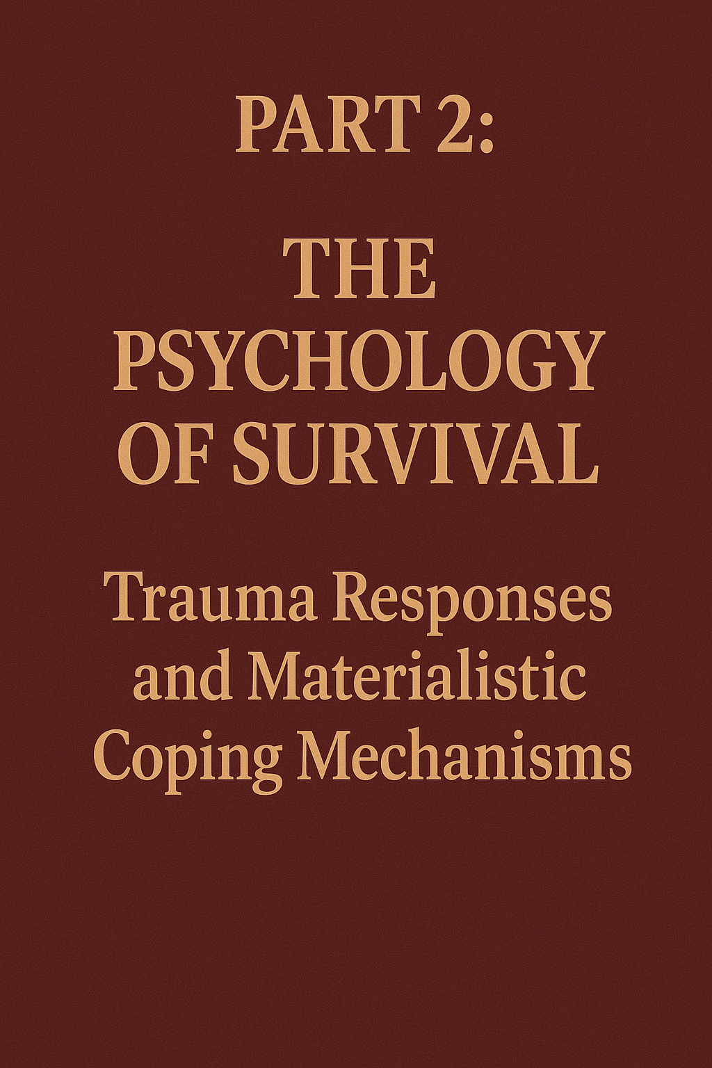 Part 2: The Psychology of Survival - Trauma Responses and Materialistic Coping Mechanisms